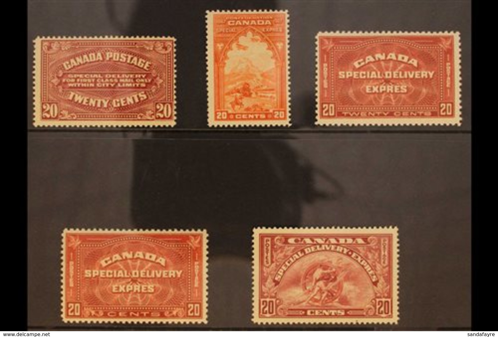 SPECIAL DELIVERY STAMPS 1922-1946 COMPLETE VERY FINE MINT RUN On Stock Cards, SG S4/17, Includes 1922 20c, 1930 20c, 193 - Sonstige & Ohne Zuordnung