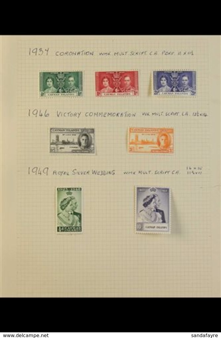 1937-50 FINE MINT KGVI COLLECTION On Pages, Incl. 1938-48 Set Plus Shades Etc To Both 2s, 10s X3, 1950 Set (top Three Va - Cayman Islands