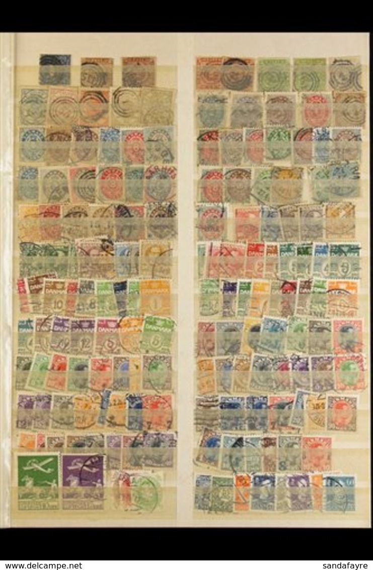 VALUABLE OLD TIME COLLECTION. 1850's To 1940's mint And Used (mainly Used) On A Double Sided Stock Book Page, A Few Faul - Autres & Non Classés