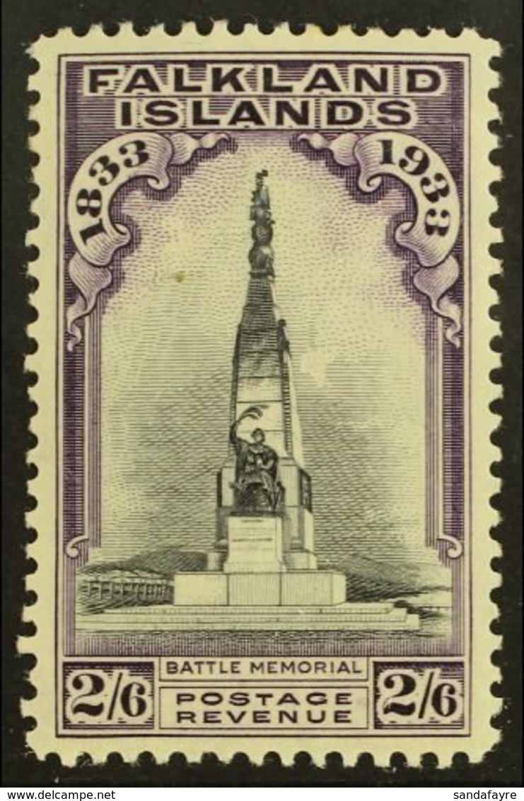 1933 2s6d Black & Violet, SG 135, Very Fine Mint For More Images, Please Visit Http://www.sandafayre.com/itemdetails.asp - Falkland Islands