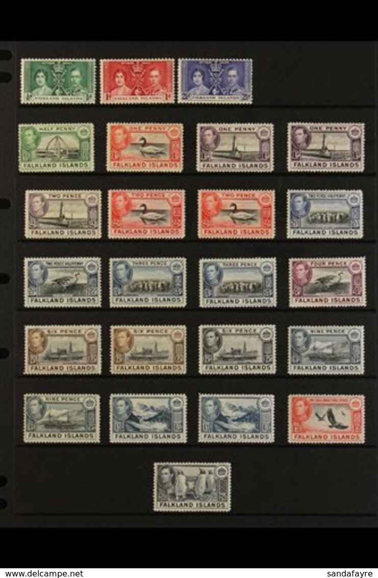 1937-71 FINE MINT COLLECTION A Most Useful,  ALL DIFFERENT Mint Collection Presented On Stock Pages That Includes 1938-5 - Falklandeilanden