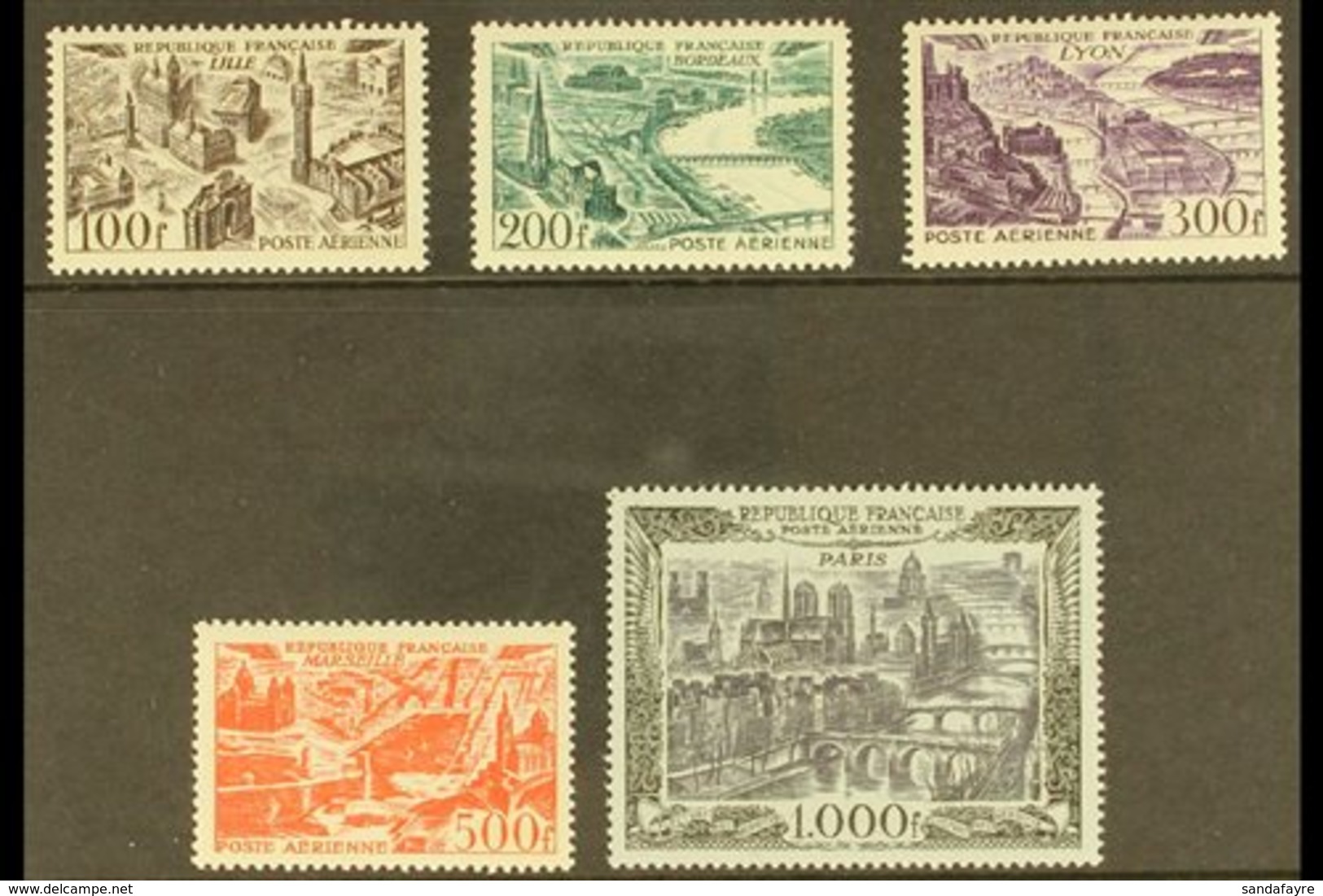 1949-50 Air Complete Set (SG 1055/59, Yvert 24/27 & 29), Superb Mint, Very Fresh. (5 Stamps) For More Images, Please Vis - Andere & Zonder Classificatie