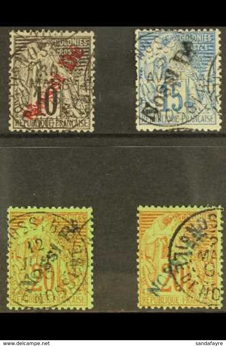 NOSSI-BE 1893 Overprinted Set (SG 40/43, Yvert 23/26), Fine Used (4 Stamps) For More Images, Please Visit Http://www.san - Andere & Zonder Classificatie