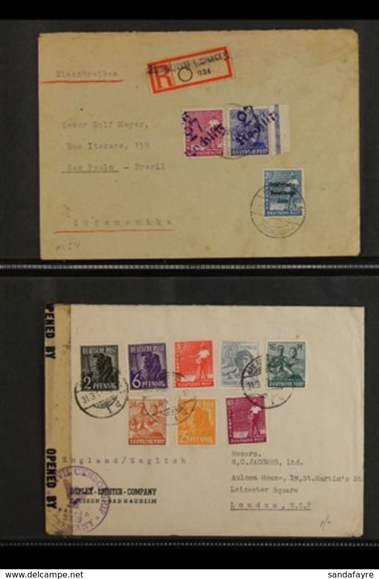 1945-1950 COVERS & CARDS. An Interesting Collection On Stock Pages, Includes 1945 Four Covers With Stamps With Black Obl - Autres & Non Classés