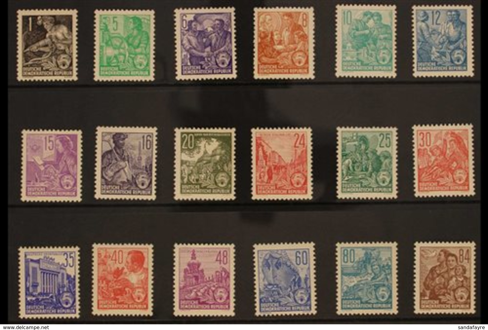 1953 (Nov) Five Year Plan Typo Complete Set, Michel 405/22, Never Hinged Mint, Fresh. (18 Stamps) For More Images, Pleas - Other & Unclassified