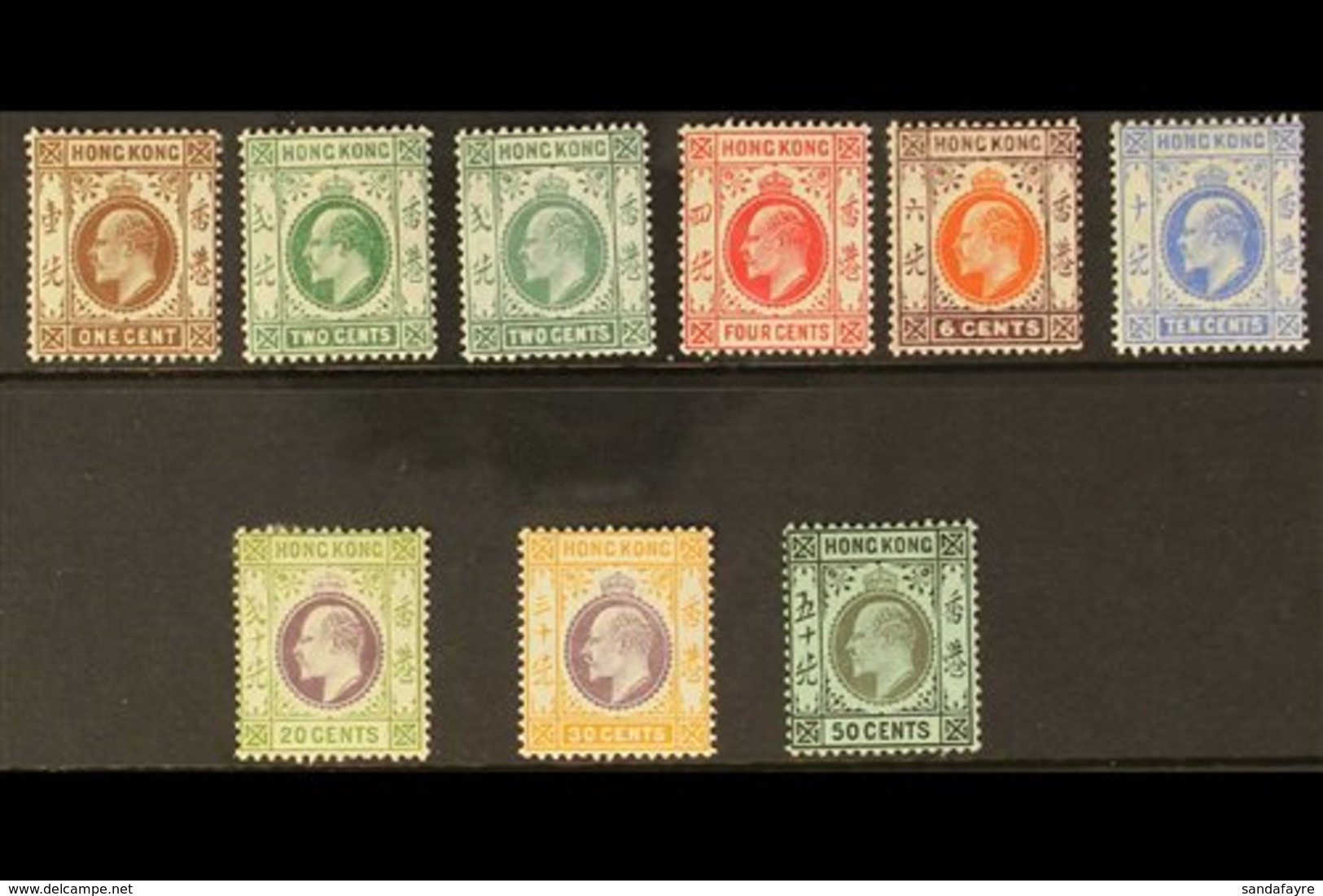 1907-11 MINT ASSEMBLY An Attractive KEVII Mint Selection On A Stock Card That Includes 1c Brown, Both 2c Green Shades, 4 - Andere & Zonder Classificatie