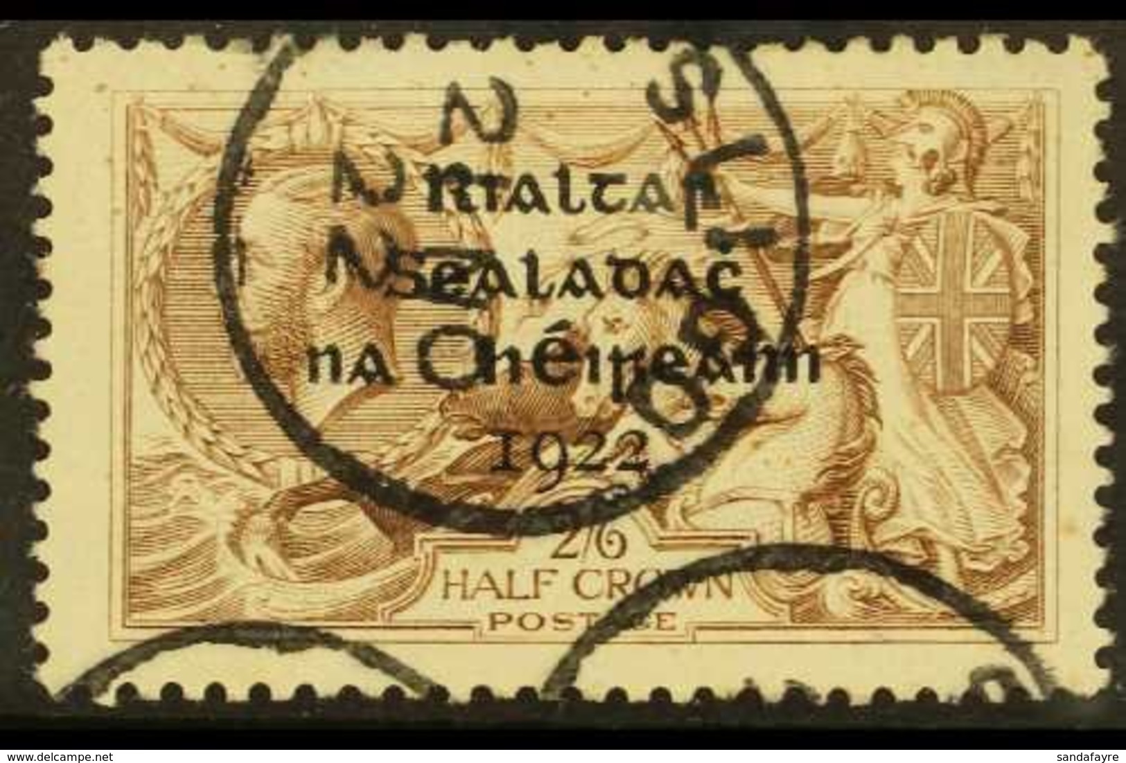 1922 (OCT-NOV) 2s6d Sepia Brown, Thom Printing, SG 44, Fine Used With Neat "SLIGO" Fully Dated Cds Of 21 NO 22. For More - Andere & Zonder Classificatie