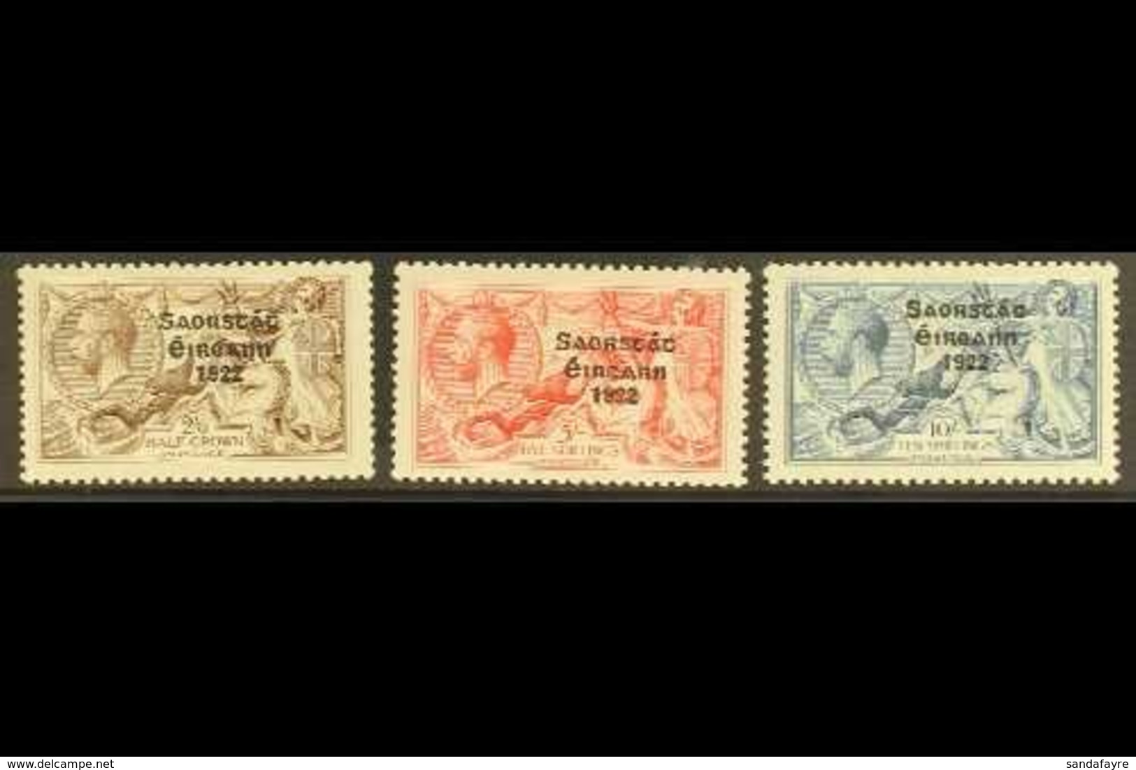 1925 Seahorses Set With Narrow Date, SG 83/85, Fine Mint. (3 Stamps) For More Images, Please Visit Http://www.sandafayre - Andere & Zonder Classificatie