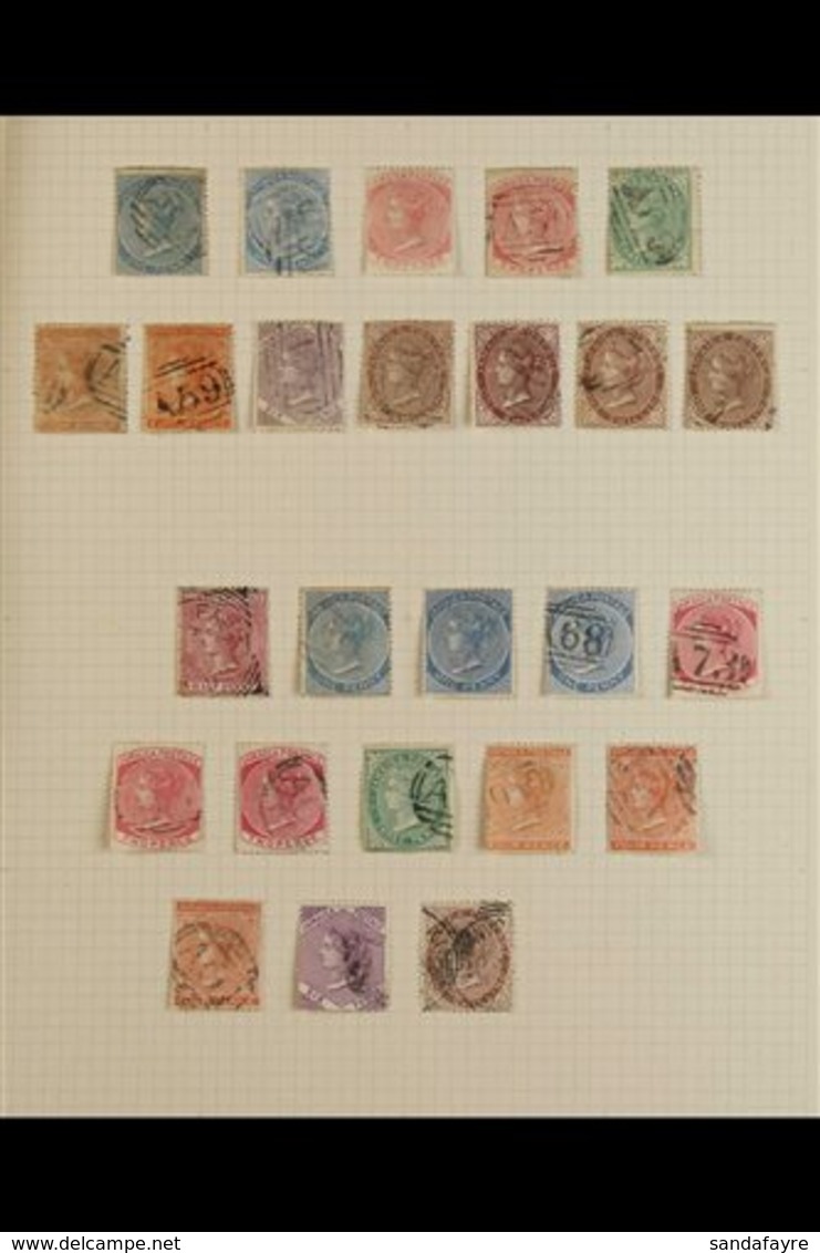 1860-1904 Queen Victoria USED SELECTION On Album Pages, Includes 1860-70 All Values With Some Additional Shades, 1870-83 - Giamaica (...-1961)