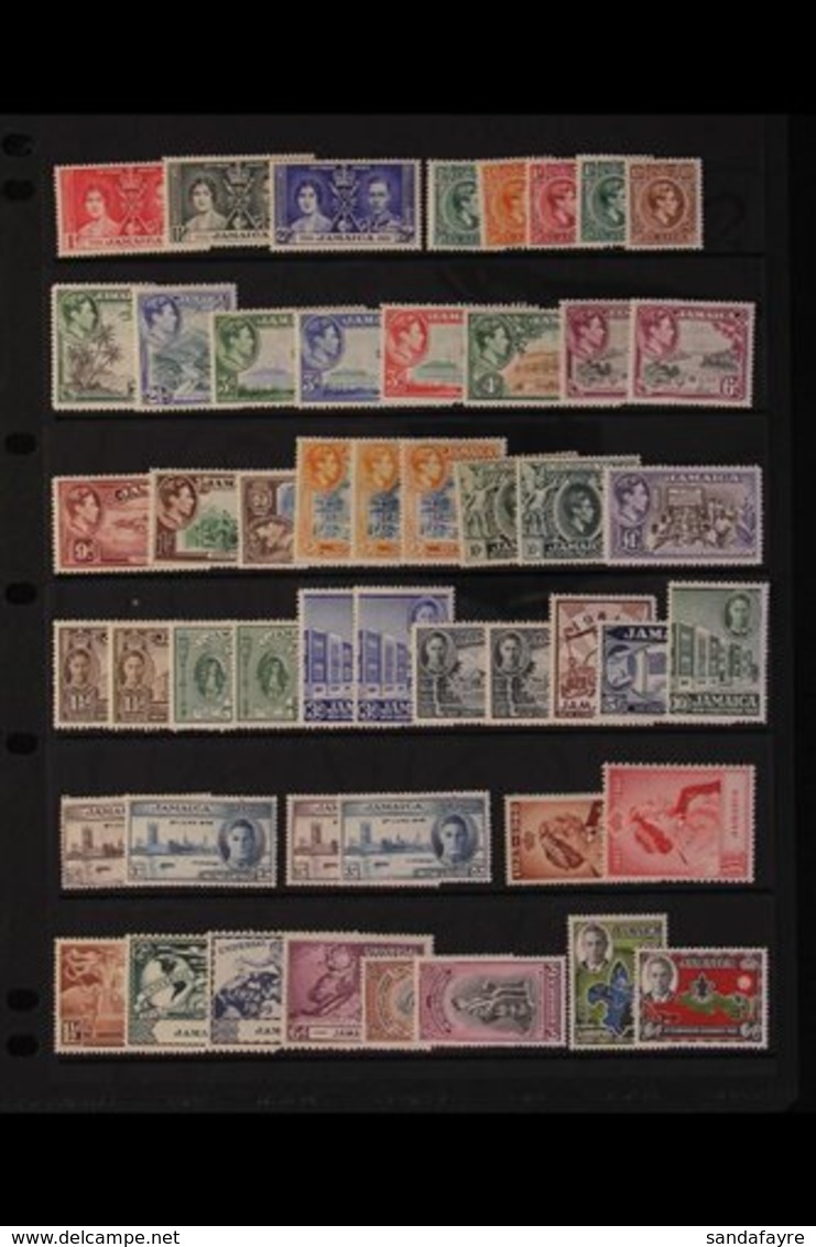 1937-52 KGVI VERY FINE MINT COLLECTION COMPLETE BASIC RUN Plus Additional Perfs Of 1938-52 Defins Incl. 6d, 5s (no 5s Li - Jamaïque (...-1961)