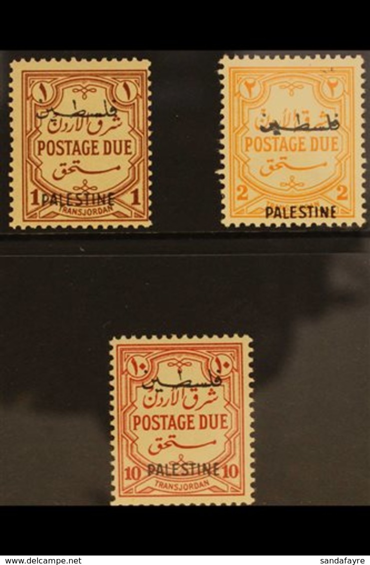 OCCUPATION OF PALESTINE POSTAGE DUE. 1948 No Watermark Set, SG PD 22/24, Fine Mint (3 Stamps) For More Images, Please Vi - Jordan