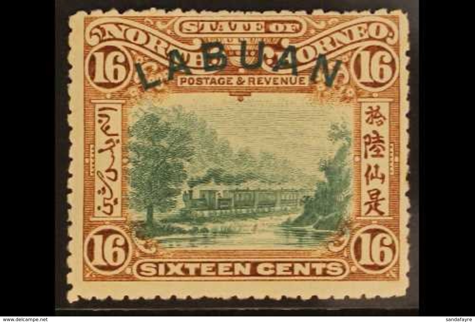 1900-02 16c Green And Chestnut, Perf 14½-15, SG 116c, Very Fine Mint. For More Images, Please Visit Http://www.sandafayr - Noord Borneo (...-1963)