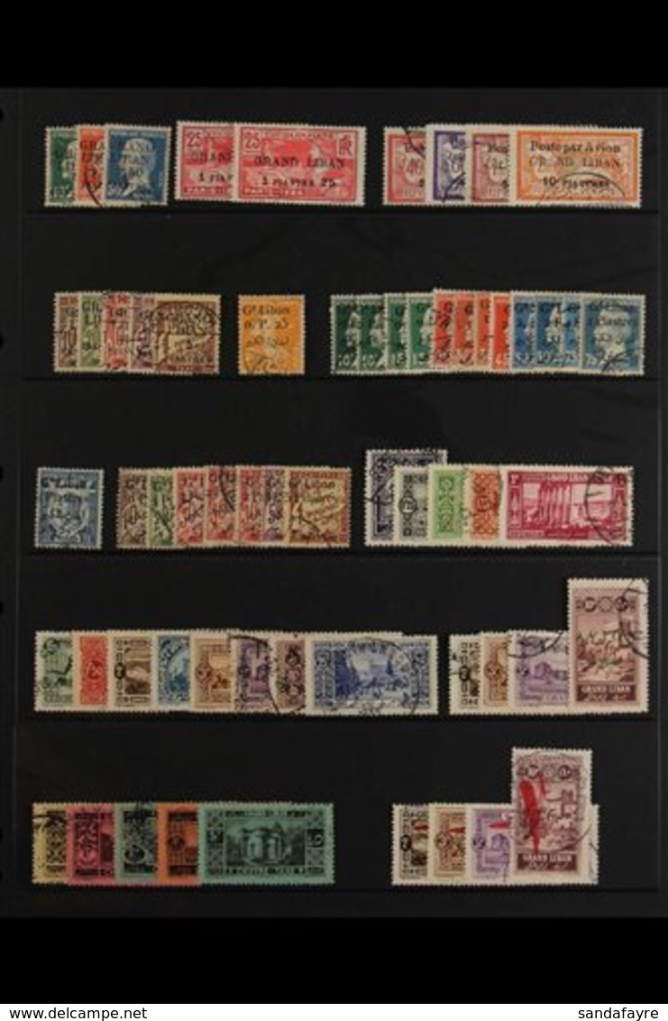 1924 - 1940 COMPREHENSIVE USED COLLECTION Mostly Complete Sets Arranged On Stock Pages Including 1924 Pasteur, 1924 Airm - Lebanon