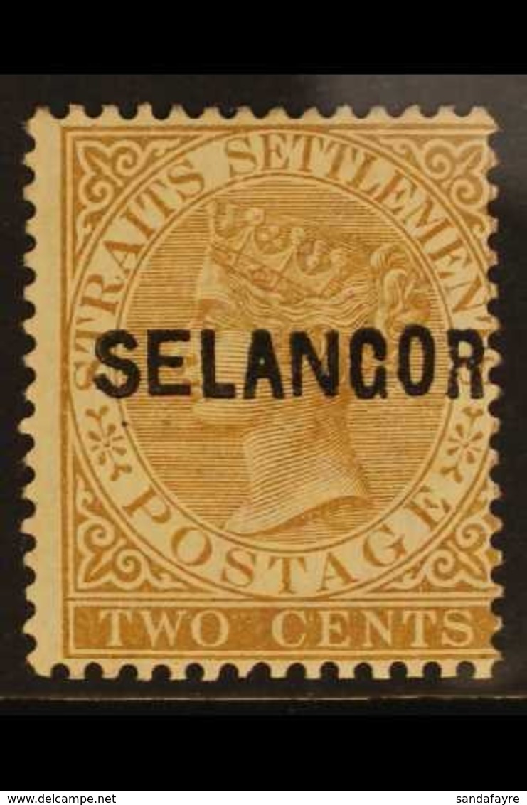 SELANGOR 1882-83 2c Brown Overprint Type 16 ("SE" And "N" Wide), SG 18, Mint, Centred To Right, Fresh. For More Images,  - Other & Unclassified