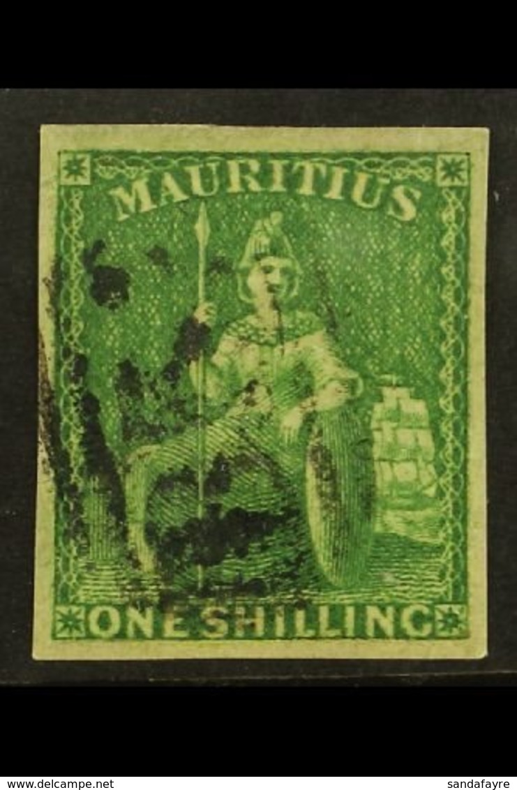 1859 1s Yellow Green, SG 35, Very Fine Used With Good Margins All Round And Neat Central B53 Cancel. For More Images, Pl - Maurice (...-1967)