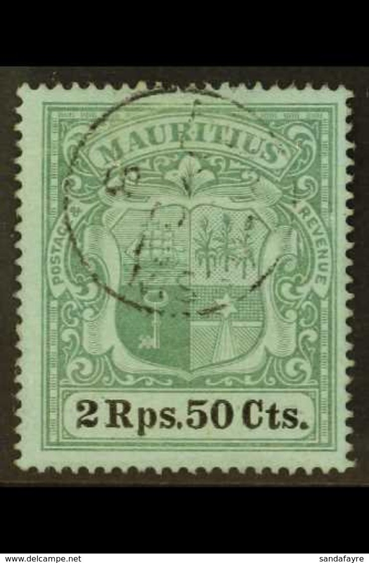 1900-05 2r50 Green & Black/blue, SG 154, Fine Cds Used For More Images, Please Visit Http://www.sandafayre.com/itemdetai - Mauritius (...-1967)