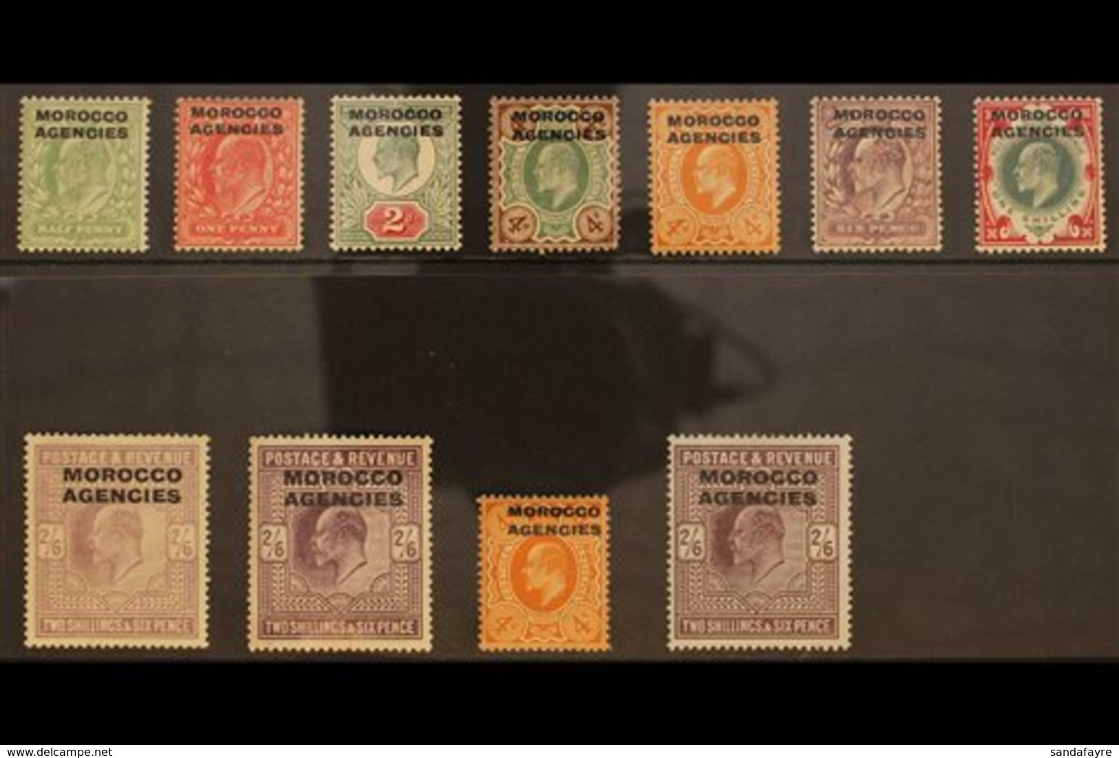 BRITISH CURRENCY 1907-13 KEVII De La Rue Set (SG 31/38), Plus 2s6d Listed Shade (SG 38a), Harrison 4d (SG 40) And Somers - Other & Unclassified