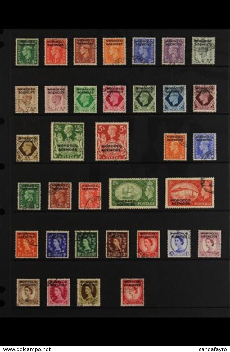 BRITISH CURRENCY 1949-1956 KGVI & QEII COMPLETE VERY FINE USED A Complete Run SG 77/111. Lovely! (35 Stamps) For More Im - Andere & Zonder Classificatie
