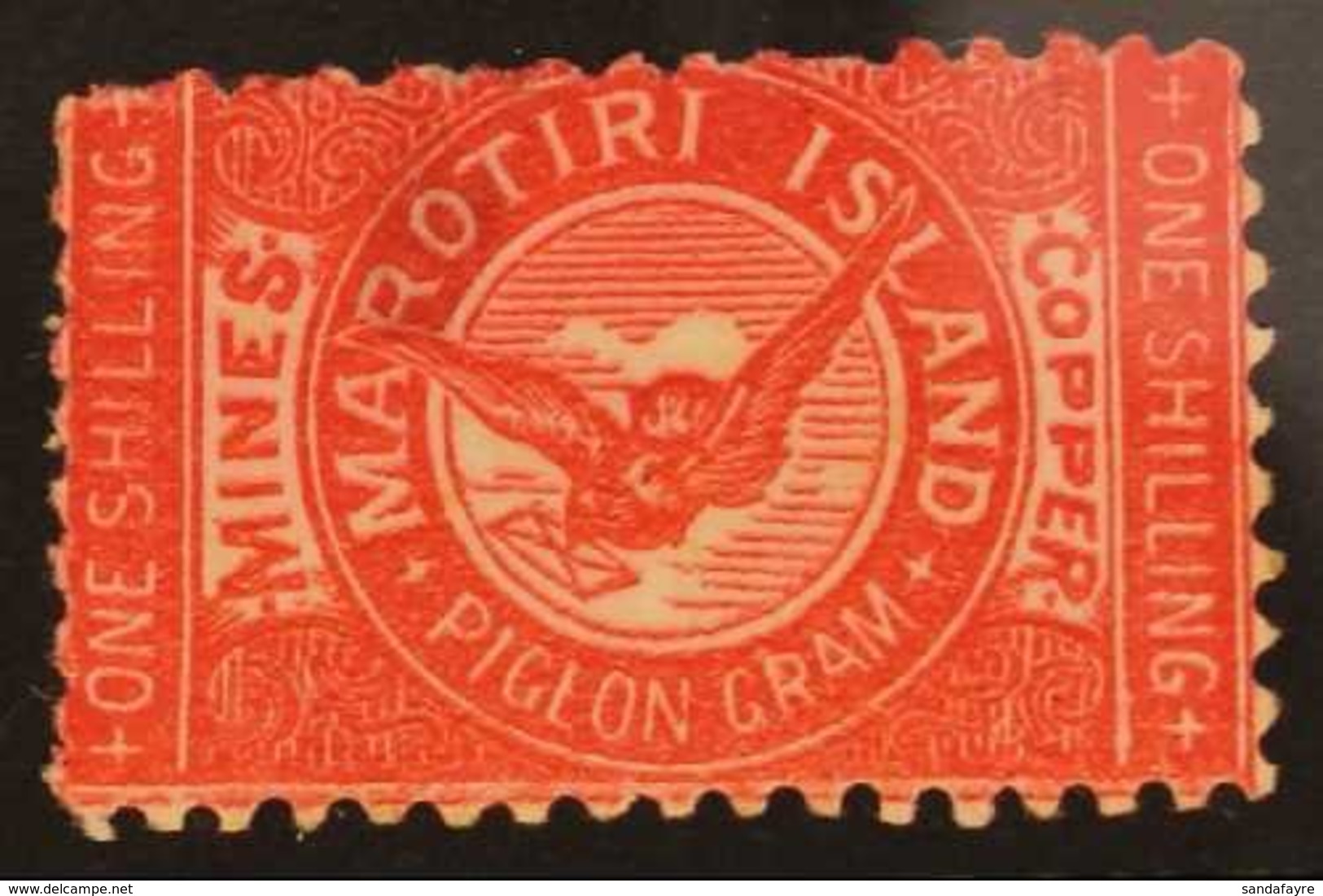 PIGEON POST Marotiri Copper Mines 1899 1s Red, CP V6, Mint, Fresh & Attractive With A Small Hinge Thin. For More Images, - Autres & Non Classés