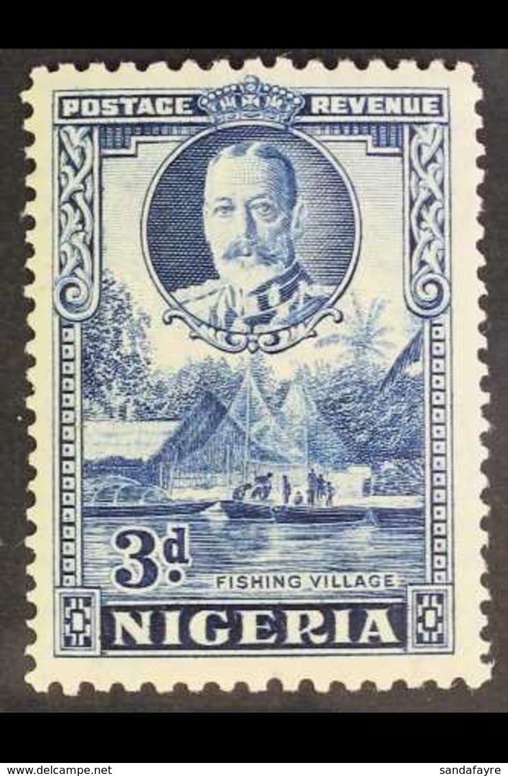 1936 3d Blue, Perf 12½x13½ Variety, SG 38a, Very Fine Mint  For More Images, Please Visit Http://www.sandafayre.com/item - Nigeria (...-1960)