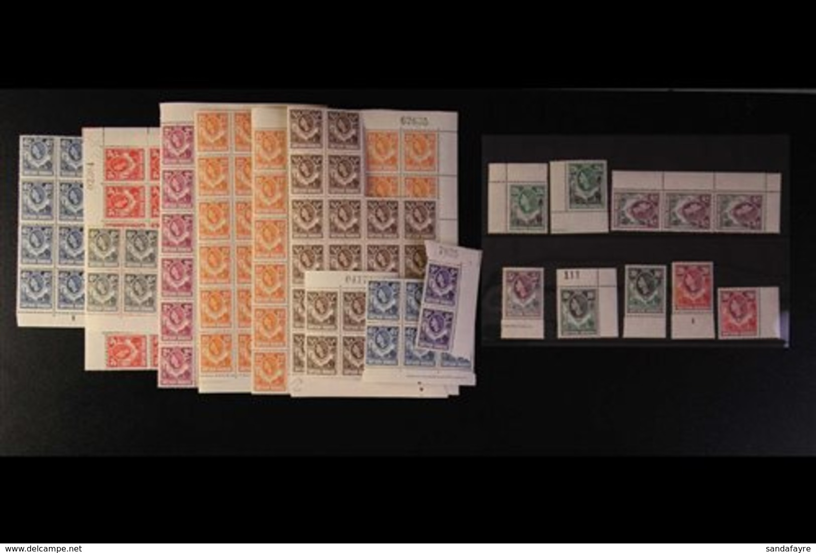 1953 QEII DEFINITIVES NEVER HINGED MINT ACCUMULATION, Most Values To 9d With Approx 50 Of Each Value In Multiples, We Se - Noord-Rhodesië (...-1963)