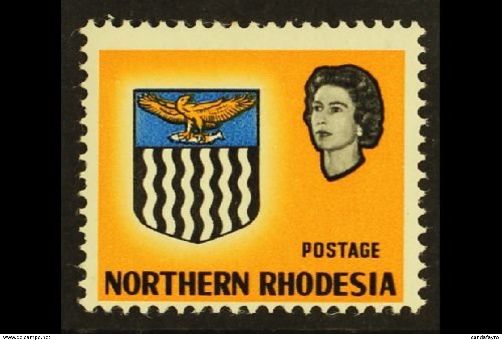 1963 3d Yellow, VALUE OMITTED VARIETY, SG 78a, Never Hinged Mint. For More Images, Please Visit Http://www.sandafayre.co - Noord-Rhodesië (...-1963)