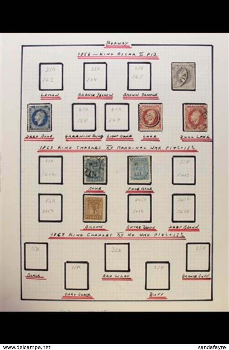 1856-1980 USEFUL COLLECTION IN AN ALBUM A Mostly Used Collection Which Includes 1856-60 Oscar 3sk, 4sk, And 8sk X2, 1863 - Altri & Non Classificati