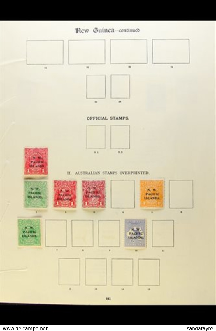 1915-1934 MINT COLLECTION Presented On A Set Of Printed Imperial Album Pages. Includes NWPI Opt'd KGV Heads To 4d & Roo  - Papouasie-Nouvelle-Guinée