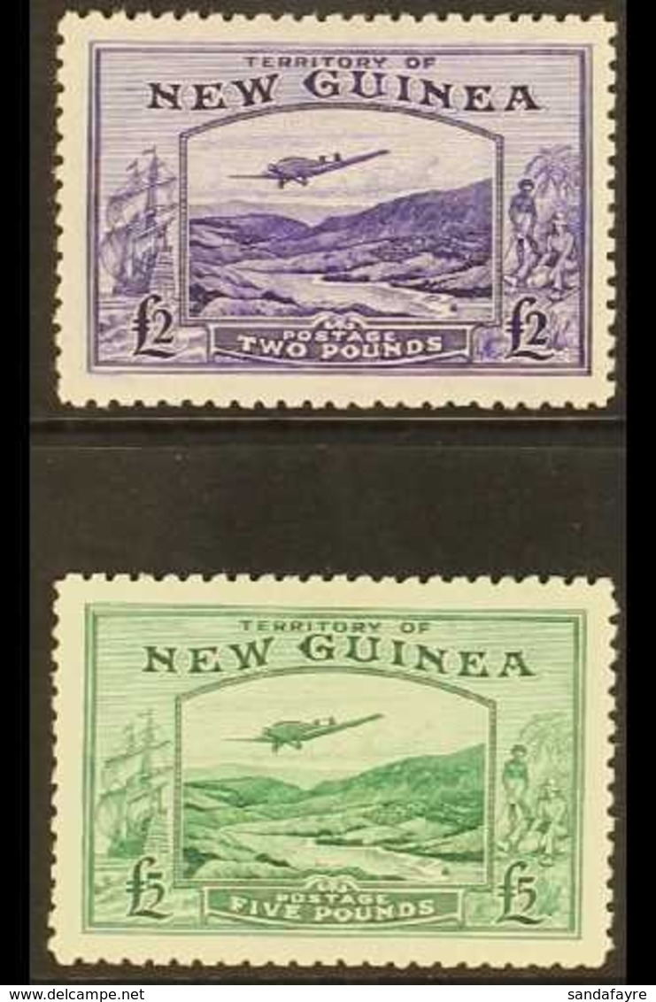 1935 £2 & £5 Air Bulolo Goldfields Set Complete, SG 204/05, Mint Lightly Hinged (2 Stamps) For More Images, Please Visit - Papúa Nueva Guinea