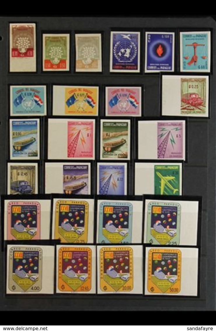 1960-1967 IMPERFORATED ISSUES. SUPERB NEVER HINGED MINT COLLECTION Of All Different Imperf Issues On Stock Pages, Some P - Paraguay