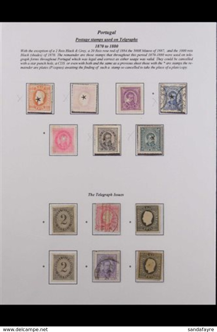 TELEGRAPH STAMPS, ITEMS INCLUDING COLONIES. 1870 TO 1970's Mint & Used Collection Of Telegraph Stamps, Or Stamps Utilise - Andere & Zonder Classificatie