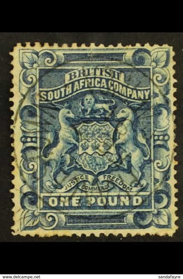 1892-3 £1 Deep Blue, SG 10, VFU With Light & Clear "FRANCESTOWN" Postmark, Small Closed Tear At Top. For More Images, Pl - Other & Unclassified