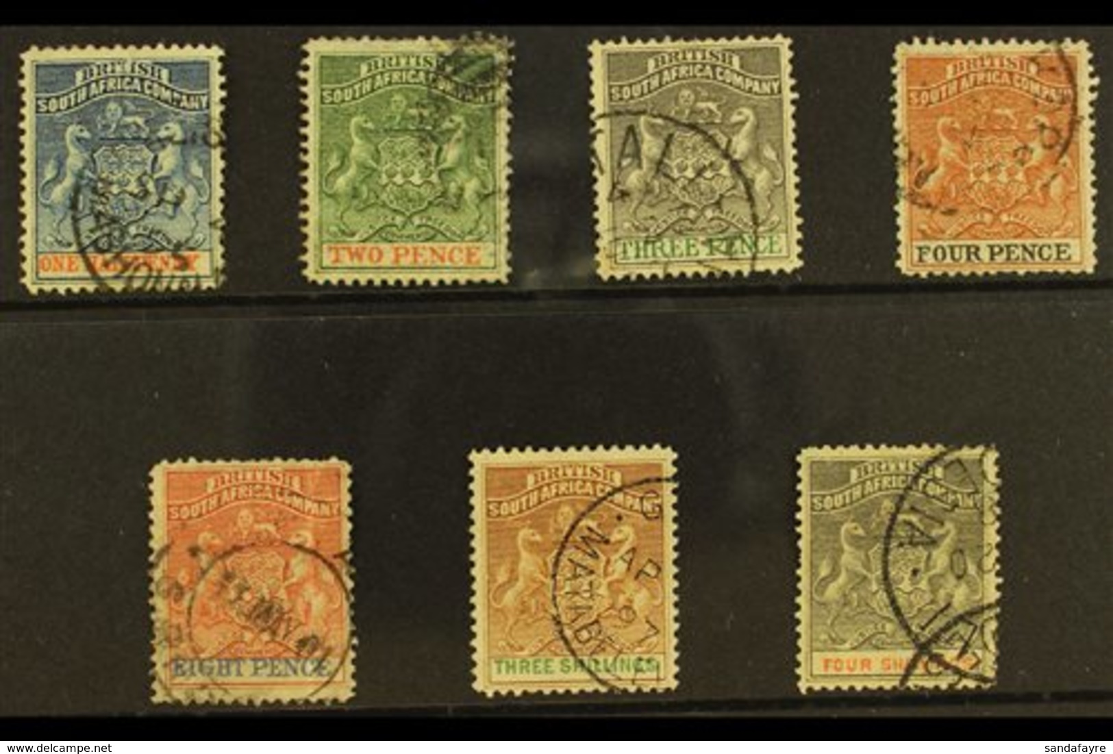 1892-94 Arms Set, SG 18/26, Fine Used, All But 2d Are Cds. (7) For More Images, Please Visit Http://www.sandafayre.com/i - Other & Unclassified