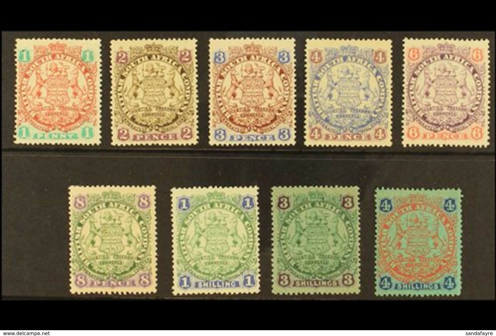 1895 Arms Set, Die I,  To 4s Complete, SG 29/37, Very Fine Mint. (9 Stamps) For More Images, Please Visit Http://www.san - Andere & Zonder Classificatie