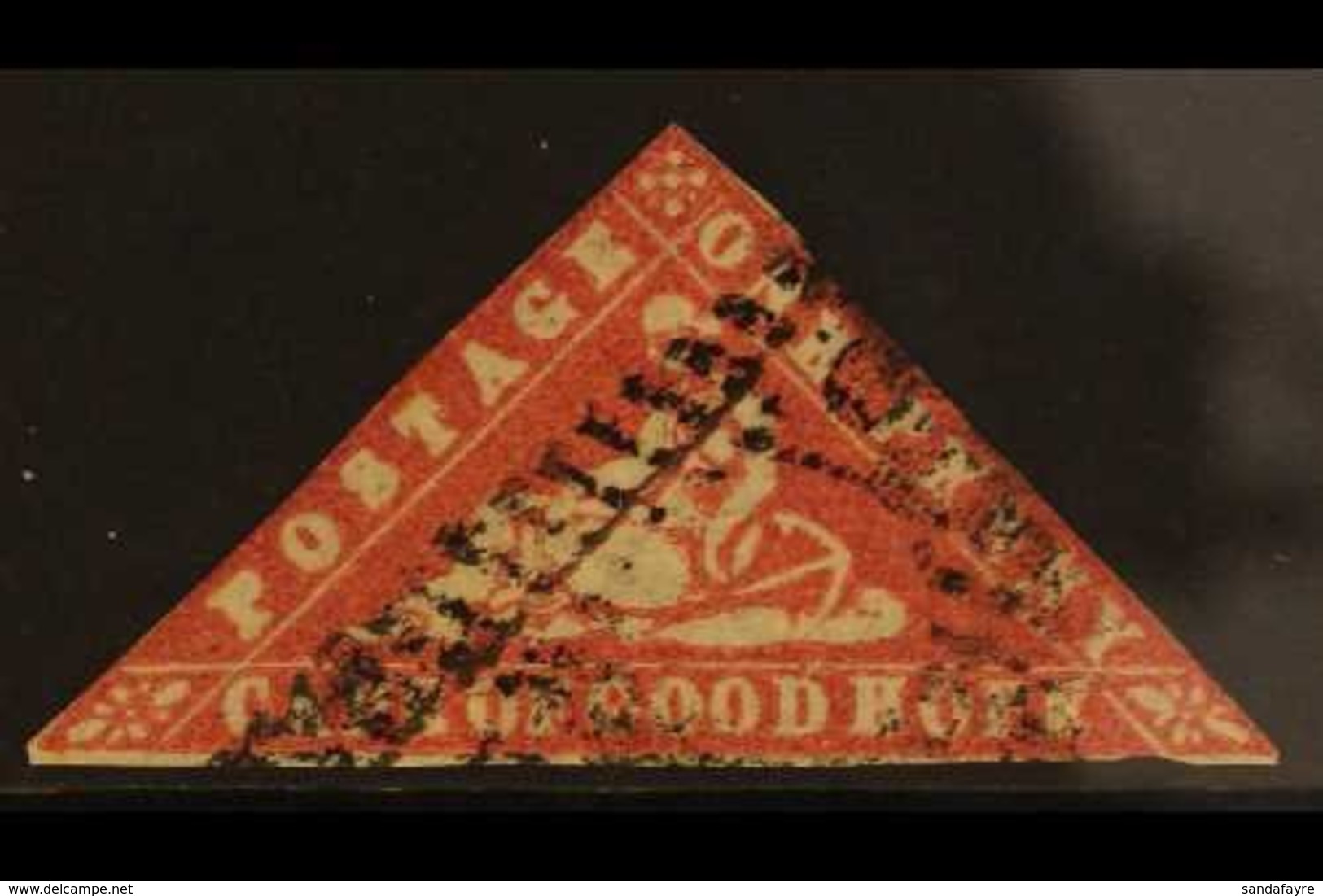 CAPE OF GOOD HOPE 1861 1d Carmine "WOOD-BLOCK", SG 13a, Imperf Brushing All Margins, Good Used With Strong Colour. Cat £ - Non Classés