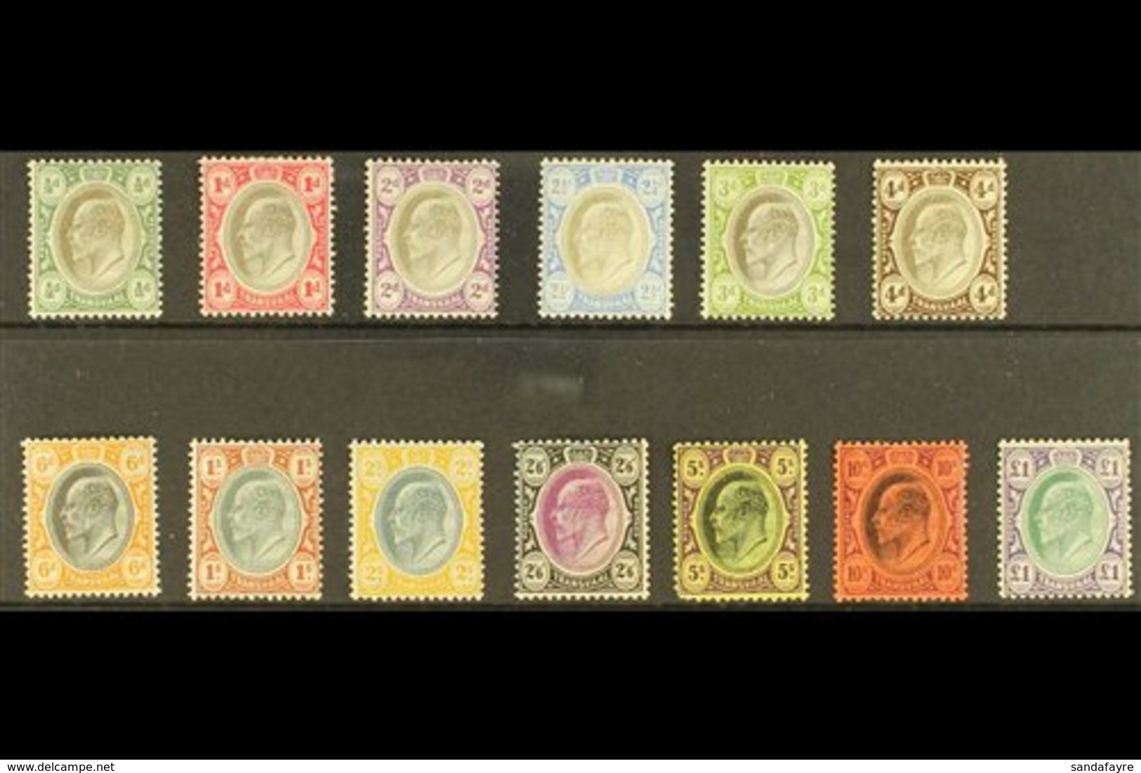 TRANSVAAL 1904-09 Ed VII MCA Wmk Set Complete On Ordinary Paper, SG 260/72, Fine Mint. (13 Stamps) For More Images, Plea - Non Classés