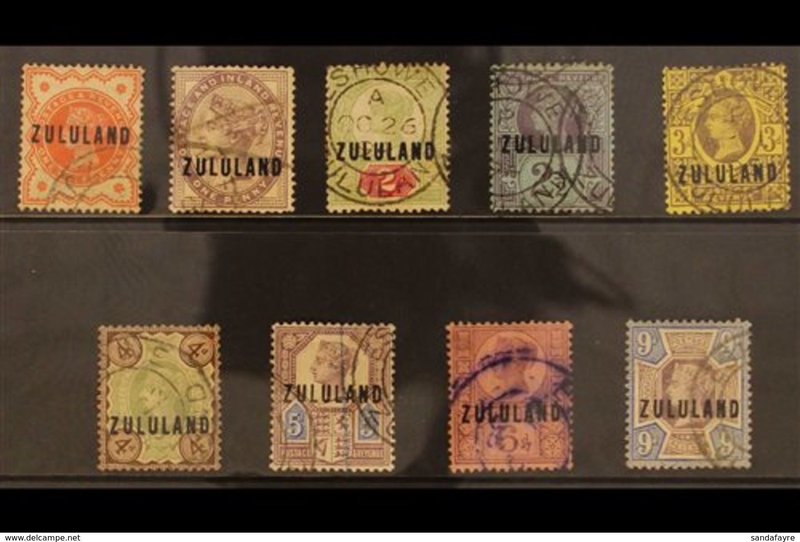 ZULULAND 1888 Set Complete To 9d, SG 1/9, Good To Fine Used. (9 Stamps) For More Images, Please Visit Http://www.sandafa - Non Classés