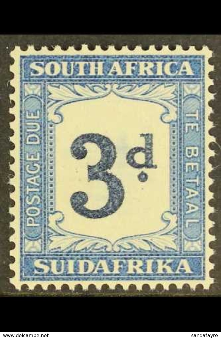 POSTAGE DUE 1932-42 3d Indigo And Milky Blue, Wmk Inverted, SG D28a, Very Fine Never Hinged Mint. For More Images, Pleas - Non Classés