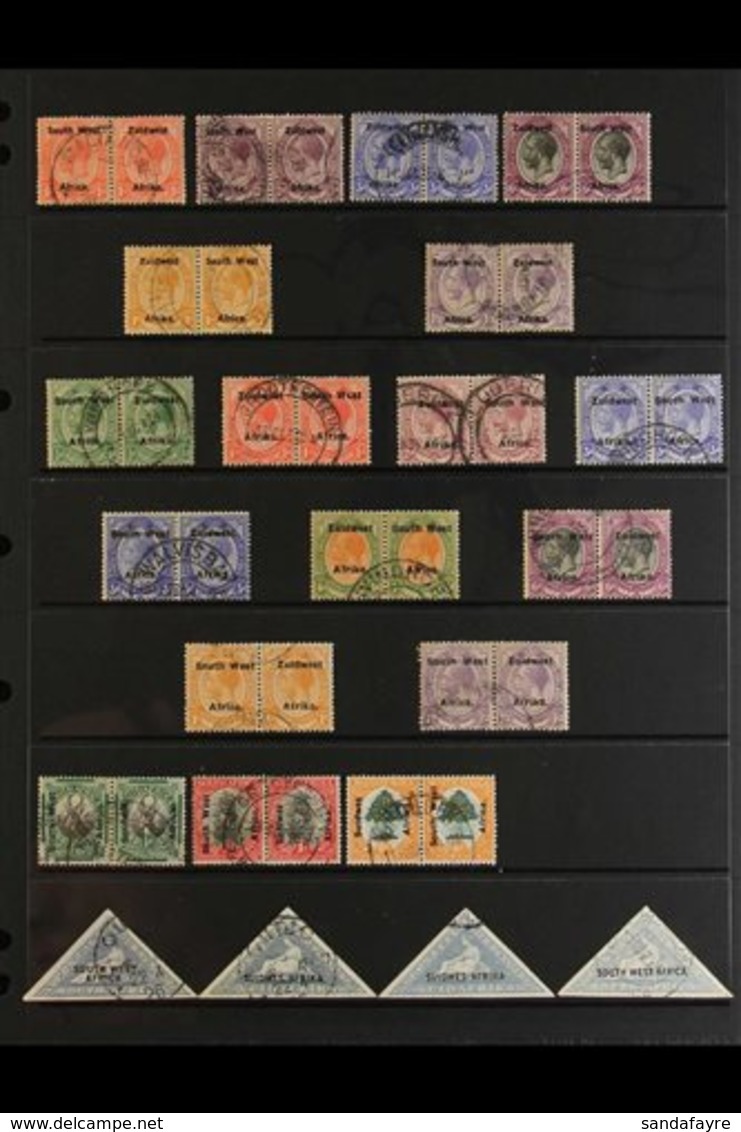 1923-1936 KGV FINE USED COLLECTION. An Attractive Used Collection In Their Correct Units Presented On Stock Pages. Inclu - Afrique Du Sud-Ouest (1923-1990)