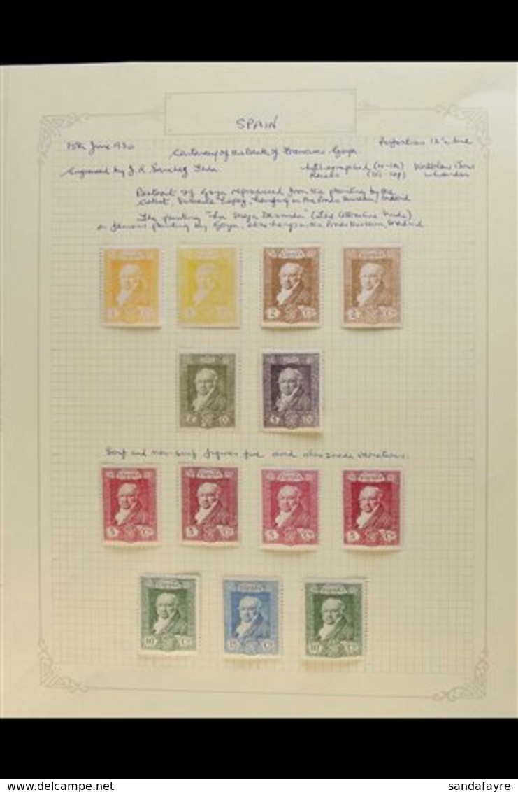 1930 Goya Postage And Air Sets Complete Incl Express, SG 553/E583, Very Fine Mint, Includes Some Additional Shade Varian - Andere & Zonder Classificatie