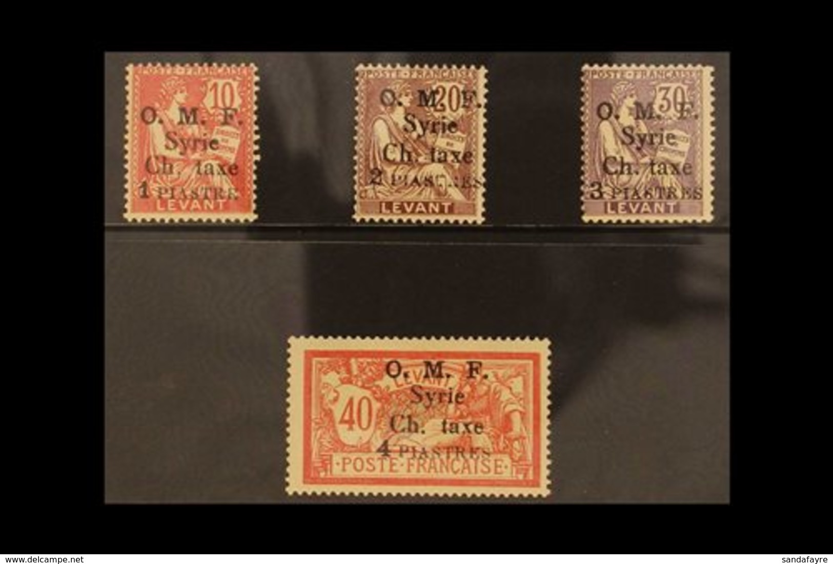 POSTAGE DUES 1920 O.M.F. Ch. Taxe Ovpt On Stamps Of French Offices, SG 48/51, Very Fine Mint. Rare And Elusive Set. (4 S - Syria