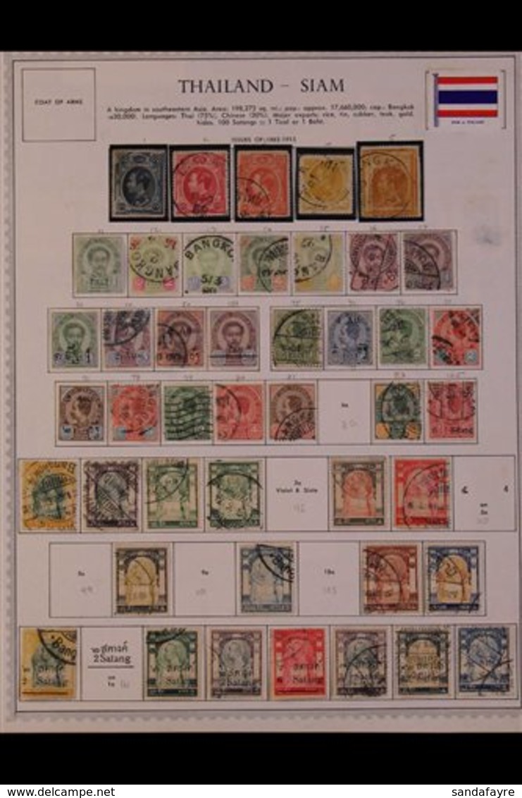 1880's - 1990's ALL DIFFERENT COLLECTION. A Most Useful, ALL DIFFERENT Mint & Used Collection, Presented Mostly On Print - Thailand