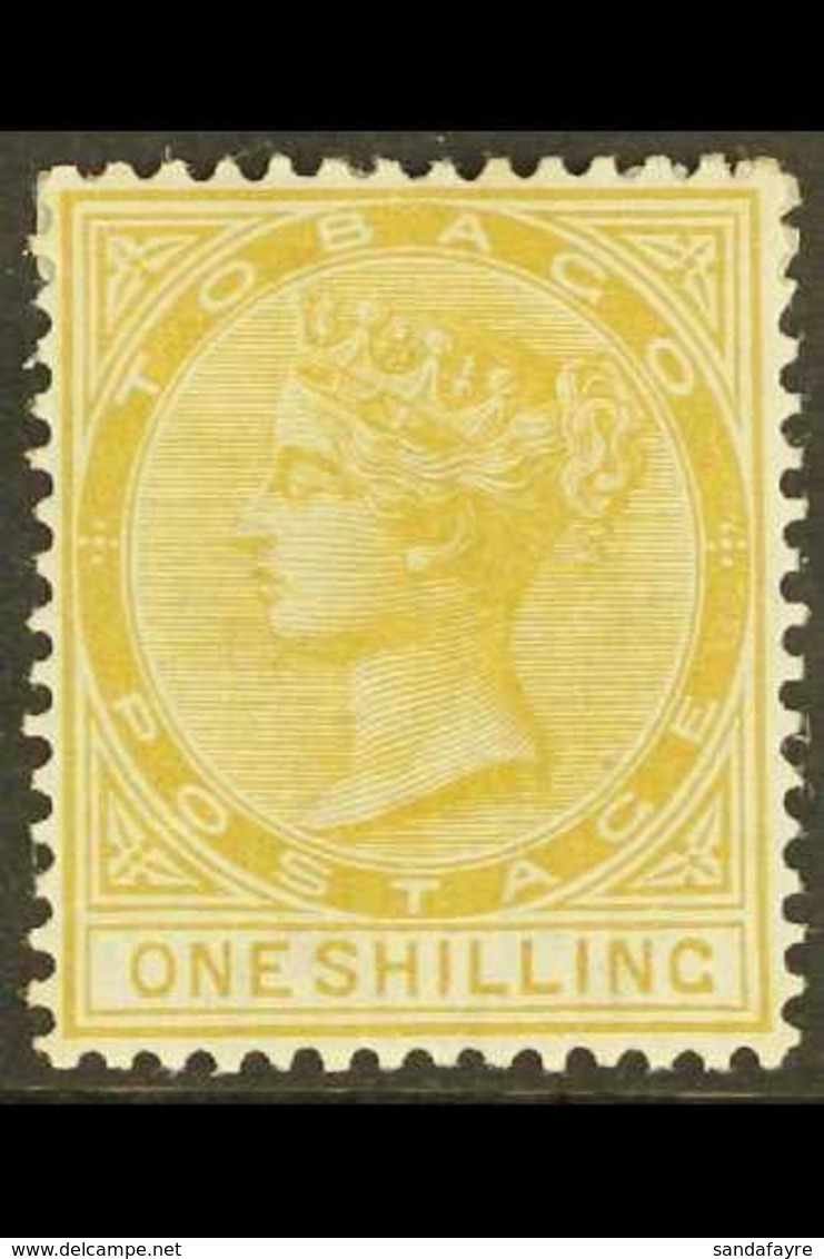 1880 1s Yellow-ochre, Watermark Crown CC, SG 12, Fine Mint. For More Images, Please Visit Http://www.sandafayre.com/item - Trinidad En Tobago (...-1961)