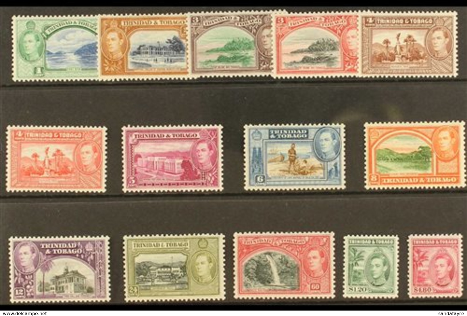 1938-44 Pictorial Definitive Set, SG 246/56, Never Hinged Mint (14 Stamps) For More Images, Please Visit Http://www.sand - Trinidad & Tobago (...-1961)