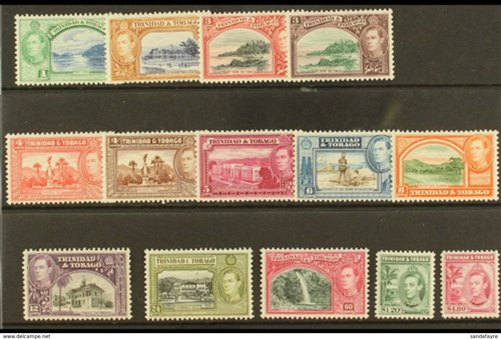 1938-44 Pictorial Definitive Set, SG 246/56, Fine Mint (14 Stamps) For More Images, Please Visit Http://www.sandafayre.c - Trinité & Tobago (...-1961)