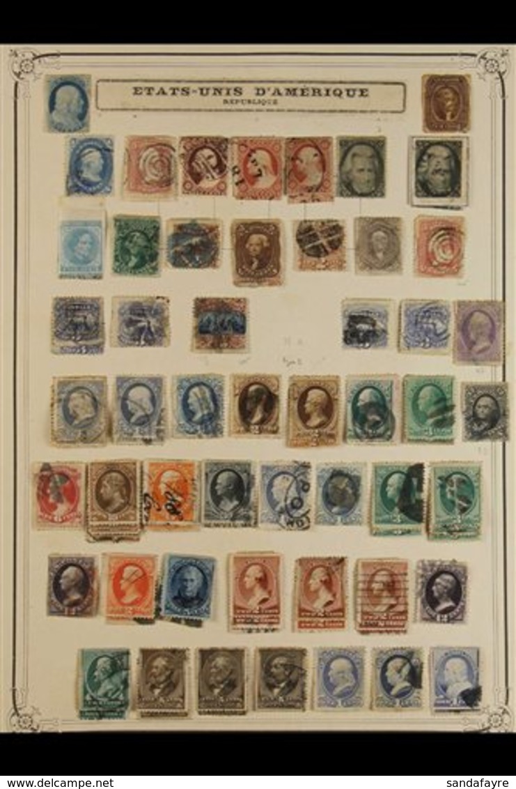 1861-1937 EXTENSIVE OLD TIME COLLECTION CAT $5000+. An Interesting Old Time Mostly Used Collection, Haphazardly Presente - Andere & Zonder Classificatie