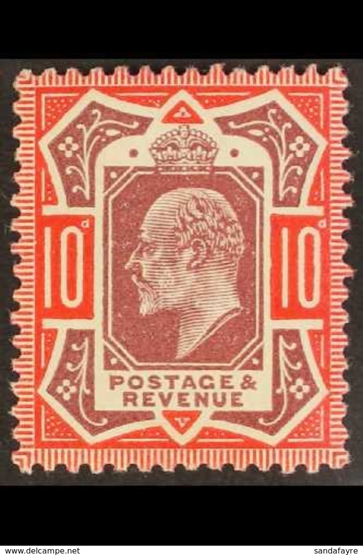 1911 10d Dull Reddish Purple And Scarlet, Somerset House Printing, Ed VII, SG M44 (1), Very Fine Mint. For More Images,  - Unclassified