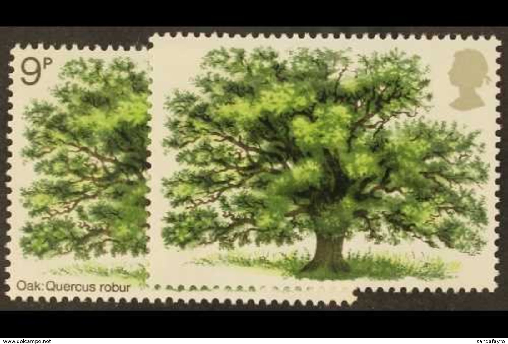 1973 9p Tree With MISSING BROWNISH BLACK (value And Inscription), SG 922a, Never Hinged Mint, 80 Printed. Cat £875 For M - Autres & Non Classés