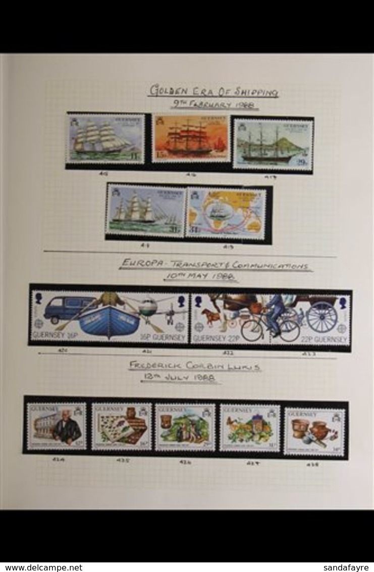 GUERNSEY 1988-2008 Magnificent Never Hinged Mint Collection With A Highly Complete Range Of Definitive And Commemorative - Andere & Zonder Classificatie