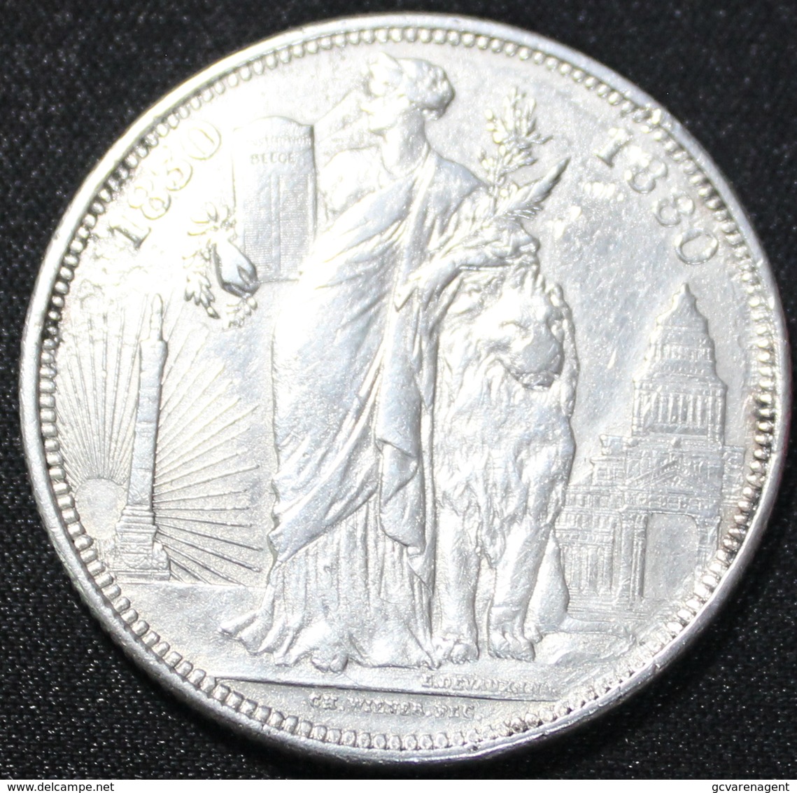 LEOPOLD II. 5 FRANCS 1830-1880 TYPE "CINQUANTENAIRE"   TOP KWALITEIT   4 AFBEELDINGEN - 5 Francs